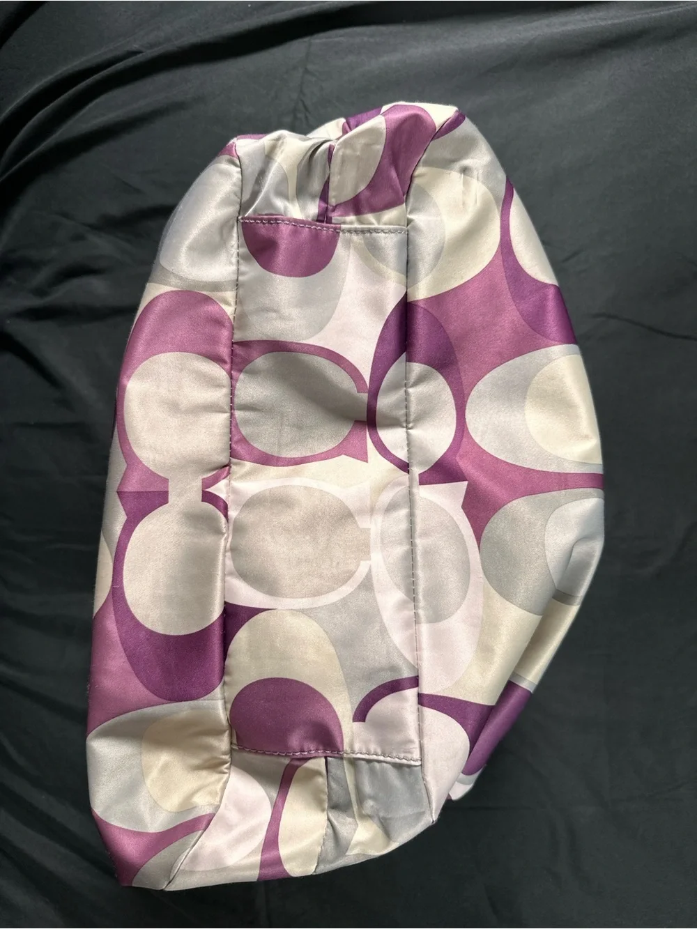 Coach Soho Scarf Print Shoulder Bag Purple Gray Silver Retro Y2K F17135 Vintage